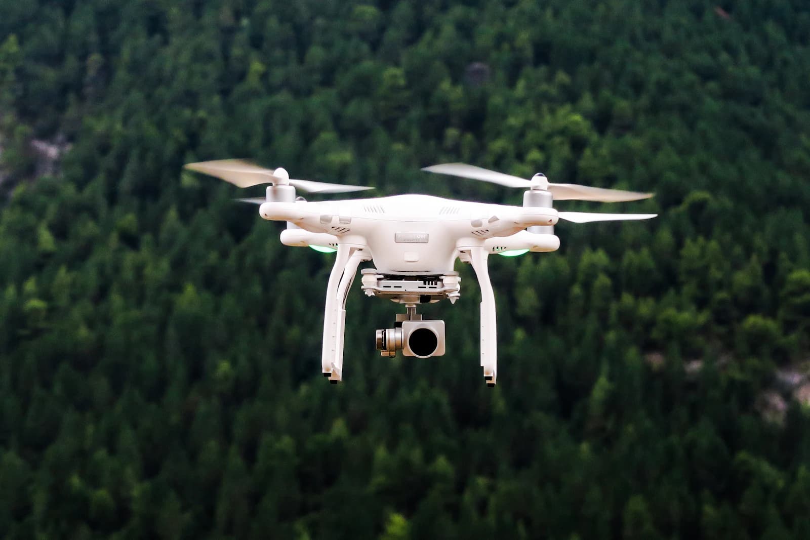 Quadcopter drone in flight